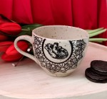 Kubek w koronki + serce toczony na kole 300 ml 1/03