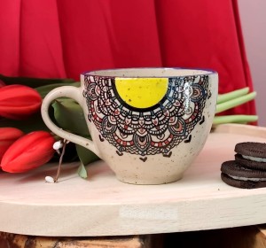 Kubek w koronki  toczony na kole 300 ml 7/03