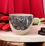 Kubek w koronki  toczony na kole 300 ml 8/03