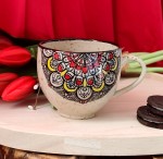 Kubek w koronki  toczony na kole 300 ml 10/03  