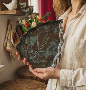 Patera ręcznie wykonana LIŚĆ 64/03