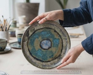 Patera ręcznie wykonana fiolety i granat 72/03