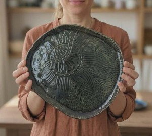 Patera ręcznie wykonana zielona wariacja 68/03