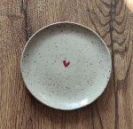 Spodek z gliny w kropeczki  serduszko117/03
