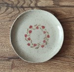 Spodek z gliny w kropeczki  tulipany 115/03