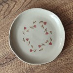 Spodek z gliny w kropeczki  tulipany 113/03