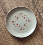 Spodek z gliny w kropeczki  tulipany 109/03