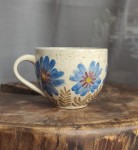 Kubek w kwiaty  toczony na kole 300 ml 6/04