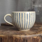 Kubek w PASKI  toczony na kole 300 ml 12/04