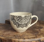 Kubek w koronki  toczony na kole 300 ml 13/04