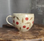 Kubek w wisienki  toczony na kole 300 ml 15/04