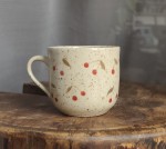 Kubek w WISIENKI toczony na kole 200 ml 23/04