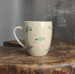 Kubek w KWIATUSZKI toczony na kole 130 ml 25/04