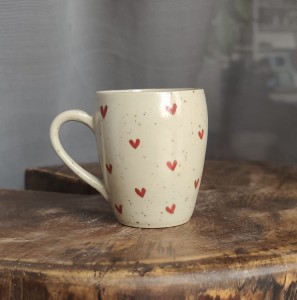 Kubek w SERDUSZKA toczony na kole 130 ml 26/04