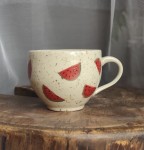 Kubek w arbuzy  toczony na kole 300 ml 1/04