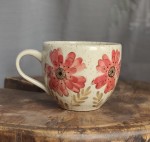 Kubek w kwiaty  toczony na kole 300 ml 5/04